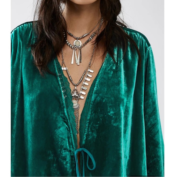 Free People Velvet Tie-Front Jacket - Picture 3 of 10
